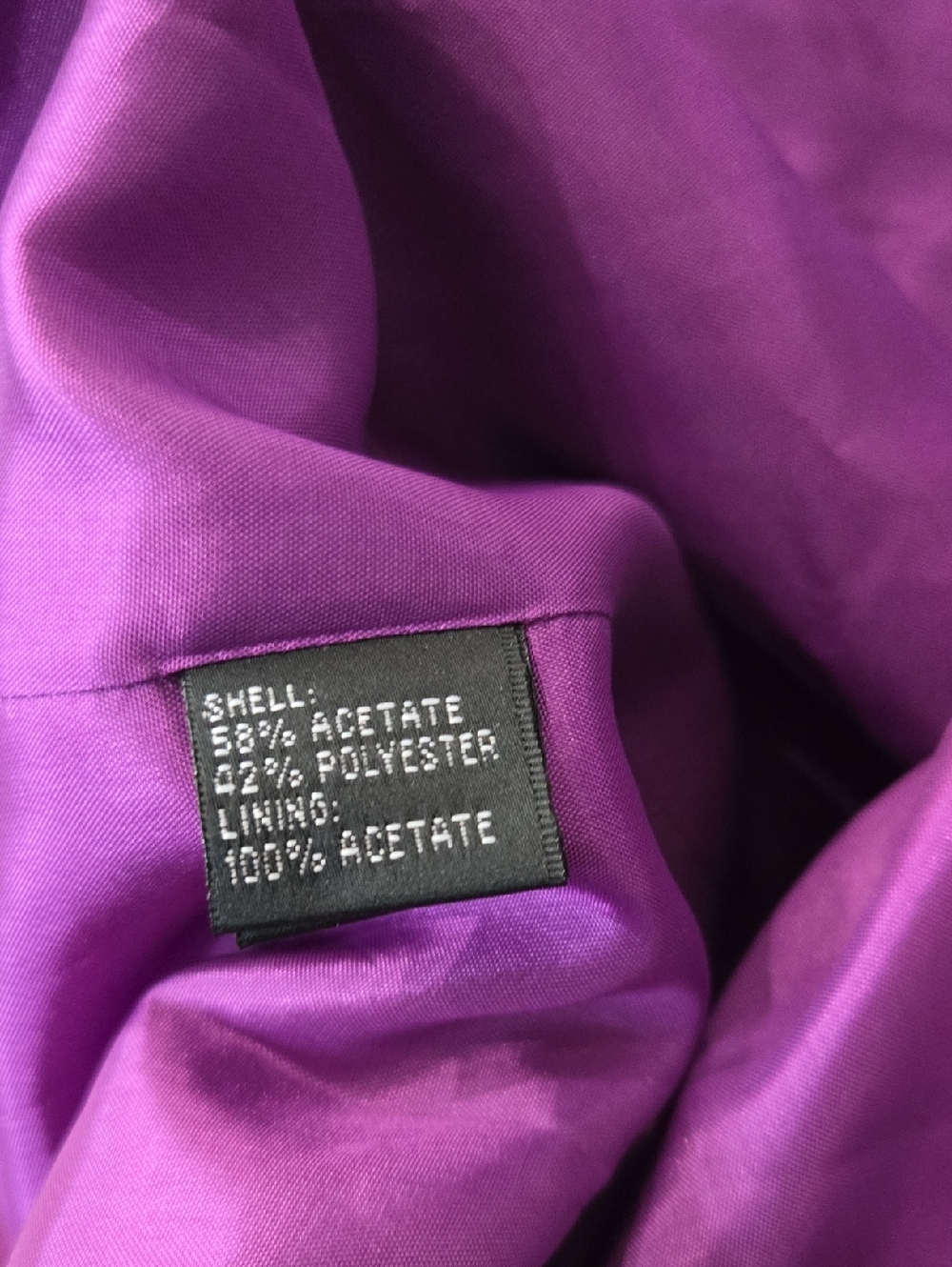 Carmen Marc Valvo Purple Floral Taffeta Fit & Flare Beaded Waist Dress Size 8 - Picture 7 of 9